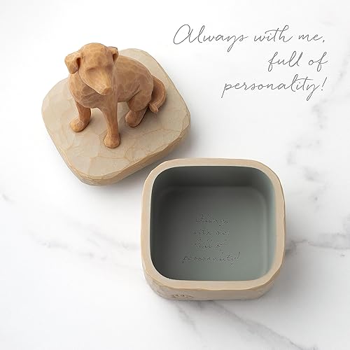 Miniatura 4 de Willow Tree Love my Dog (dorado), caja de recuerdo esculpida pintada a mano