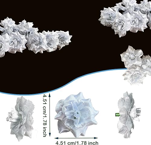Miniatura 2 de 120 rosas artificiales de seda, cabeza de rosa falsa, cabezas de rosas para el día de San Valentín, bodas, centros de mesa, día de la madre, pared