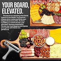 Vista 7 de Zulay Kitchen Cortador de queso de alambre de acero inoxidable - Cortador de queso manual ajustable con 2 cables extra - Afilador de queso premium