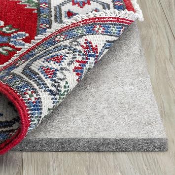 RUGPADUSA - Eco-Plush - 7x10 - 3/8" Thick - 100% Felt - Extra Cushioned Rug Pad - Available in 3 Thicknesses, Many Custom Sizes