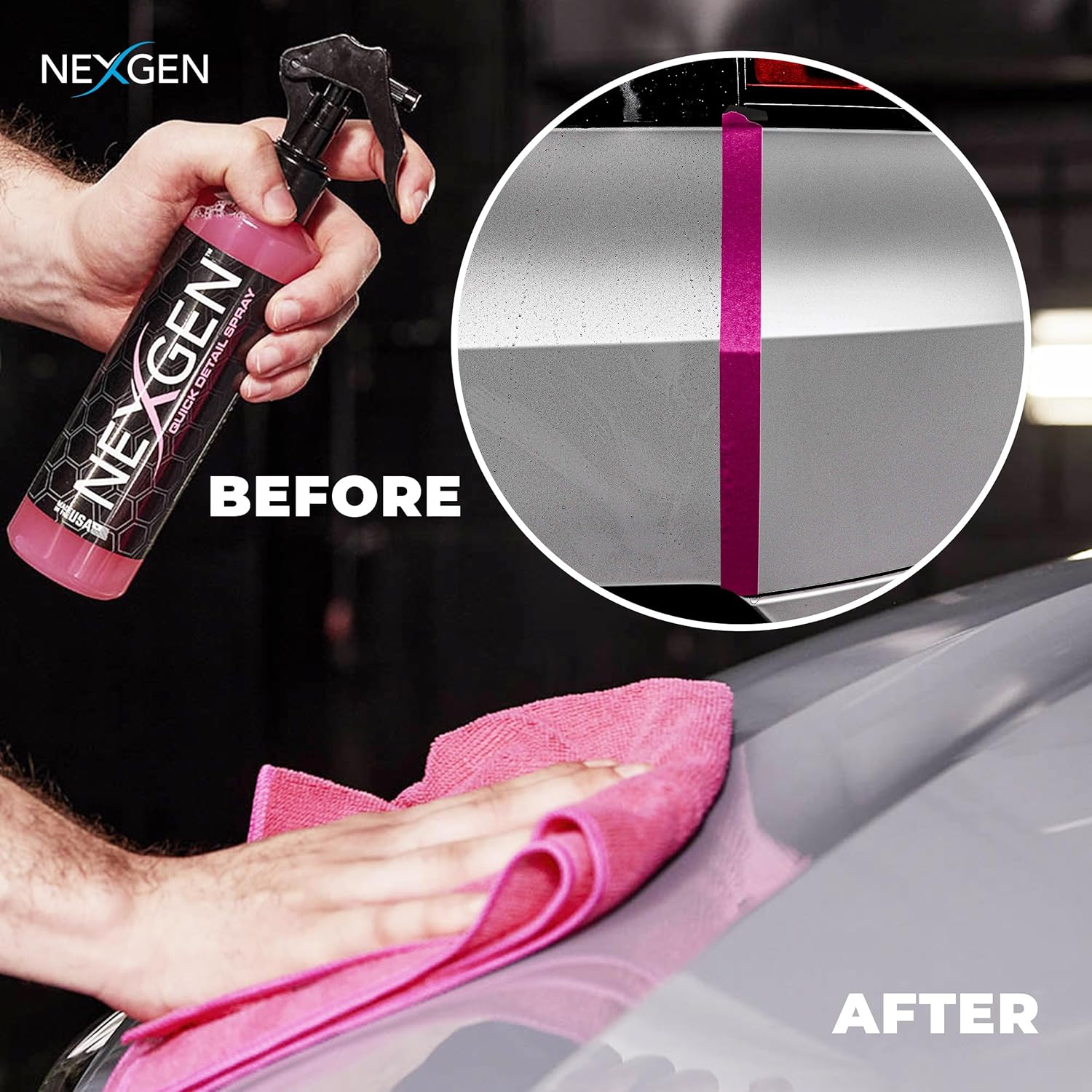 Nexgen Premium Ceramic Clay Bar Kit – 5 Piece Professional-Grade Car Cleaning Kit with Ceramic Spray & Quick Detailer – On-the-Go Car Detailing – Ideal for Cars, Trucks, Boats & More