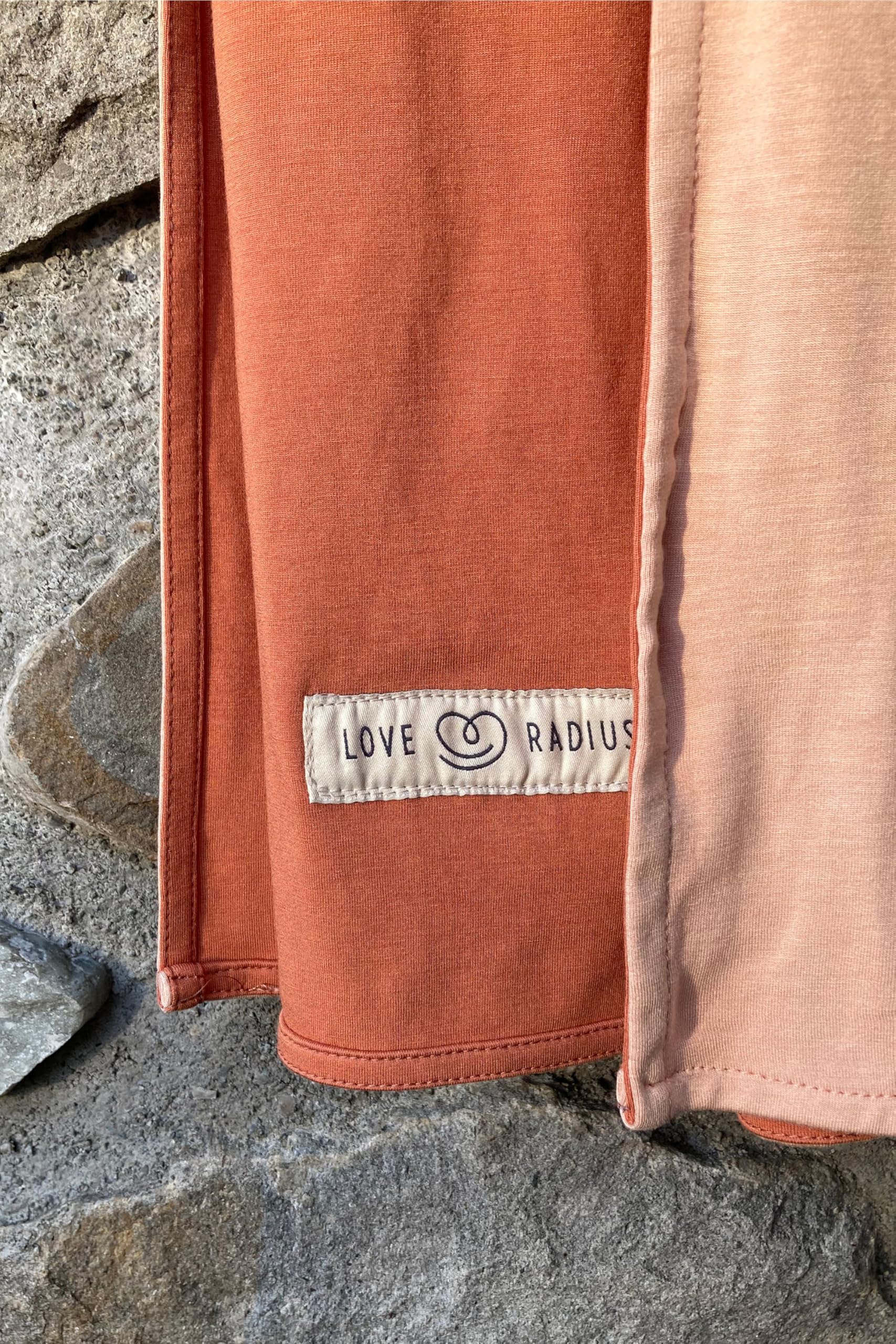 Petite écharpe de portage sans nœud Nude et caramel - Love Radius