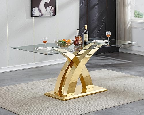 Miniatura 36 de Mesa de comedor de lujo de 69.3 pulgadas para 4 y 6, mesas de comedor de cocina de mármol blanco con parte superior de mármol sintético de 0.98