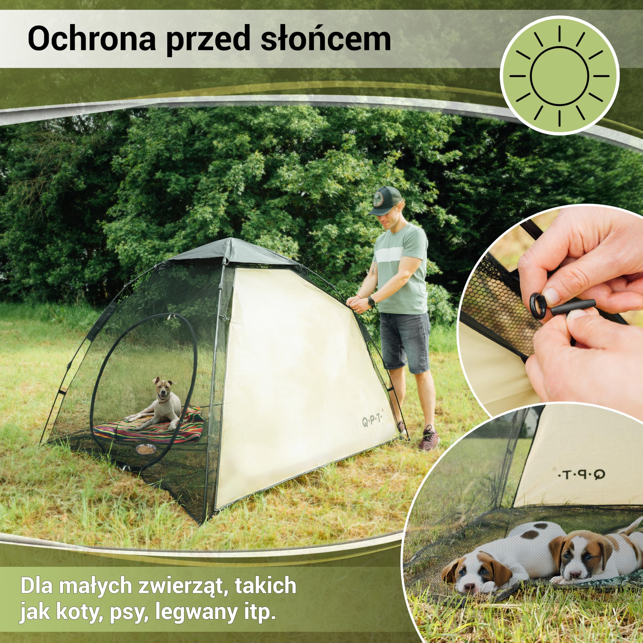Kojec dla zwierząt - wybieg dla szczeniąt / wybieg dla kotów, kojec dla szczeniąt XXL, kojec dla psów i kotów, odporna na rozdarcia siatka