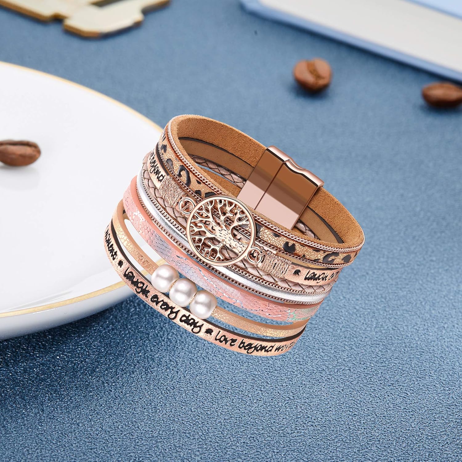 Gifts for Teenage Girls, Inspirational leather Wrap Boho Bracelets for Women,Birthday Christmas Gifts Jewelry for Teen Girls: Clothing, Shoes & Jewelry