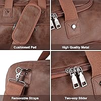 Borsa Weekend Uomo con Scomparto Scarpe, Borsa da Viaggio Impermeabile in Pelle - Borsa da Palestra Duffle Grande per Sport e Viaggi, Tote Bag da Cabina con Capacità Massima - Marrone