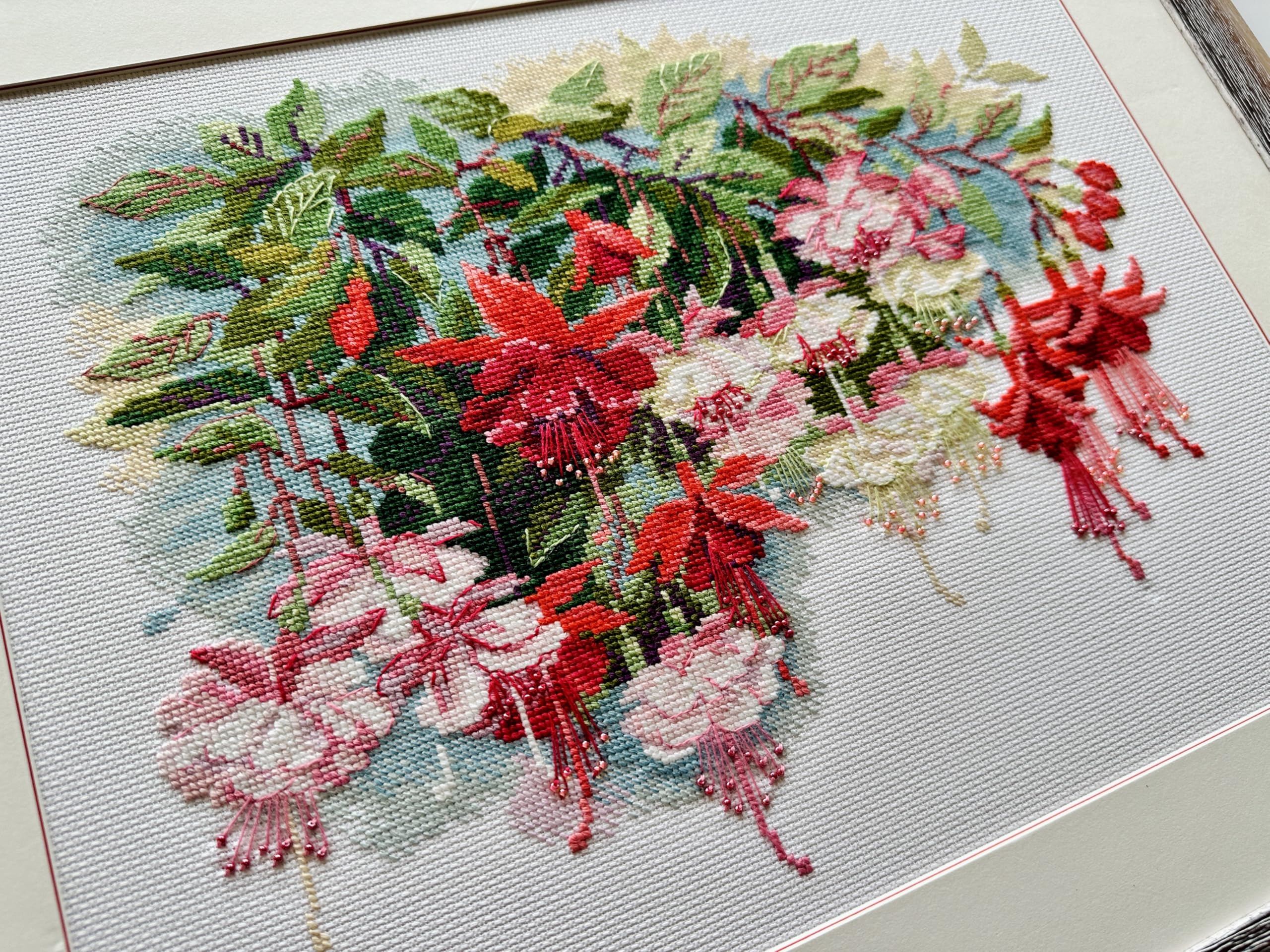 RIOLIS - Fucsia 1398, Punto croce 40x30cm, Punto croce kit da ricamare, Disegni da ricamare, Embroidery kit, Kit ricamo punto croce