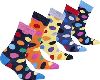 Socks n Socks-Kids 5 - زوج من المرح والقطن البارد واللباس الملون جوارب الطاقم صندوق الهدايا