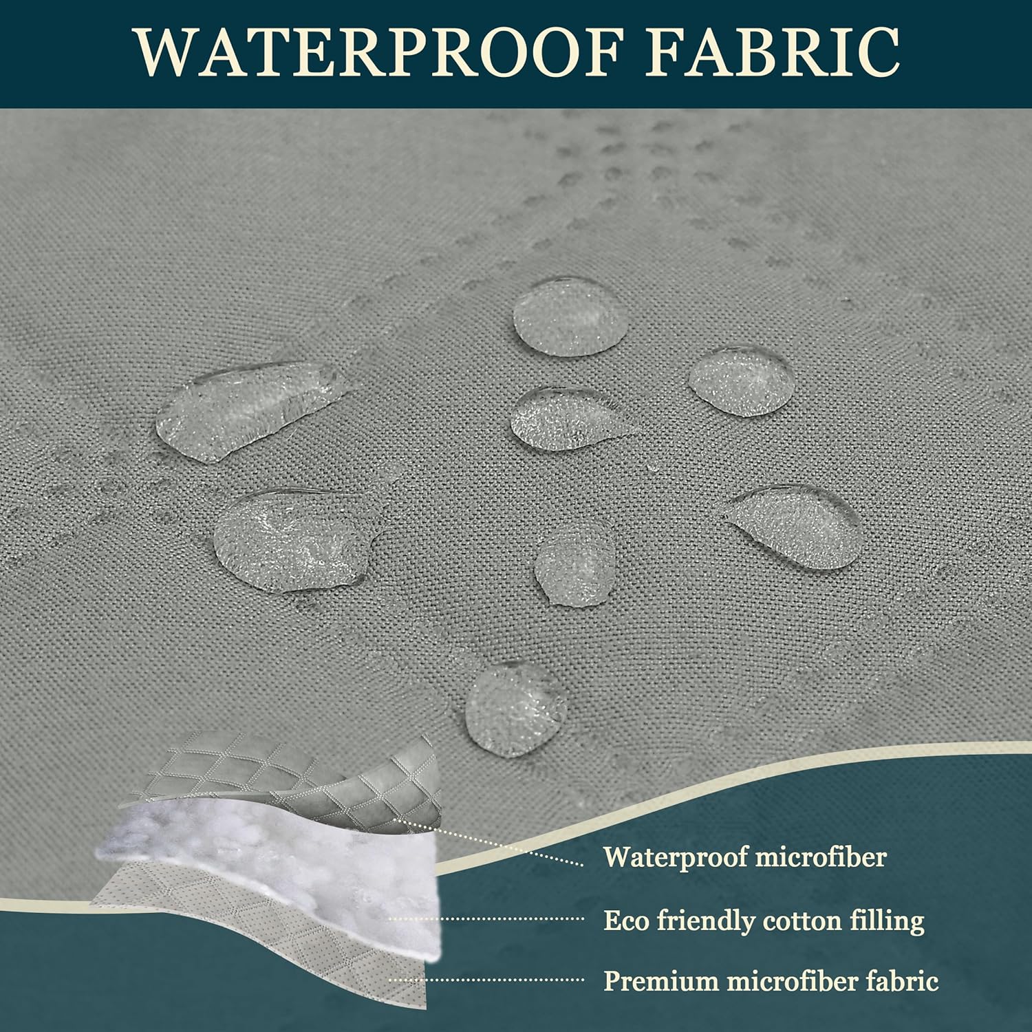 Yonus Waterproof Dining Chair Cover Office Chair Cover Water Resistant Dining Room Chair Cover Kitchen Chair Slipcover Computer Chair Cover with Anti-Slip Buckle (Light Grey, 1PCS)