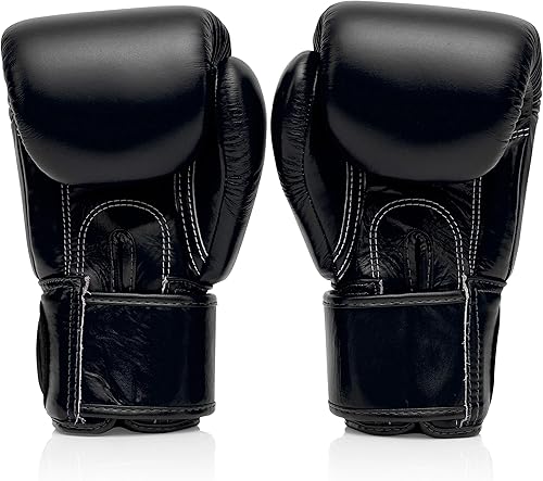 Miniatura 3 de Fairtex BGV1 - Guante negro de 16 onzas + envoltura de mano Fairtex Muay Thai, color negro, 180 pulgadas