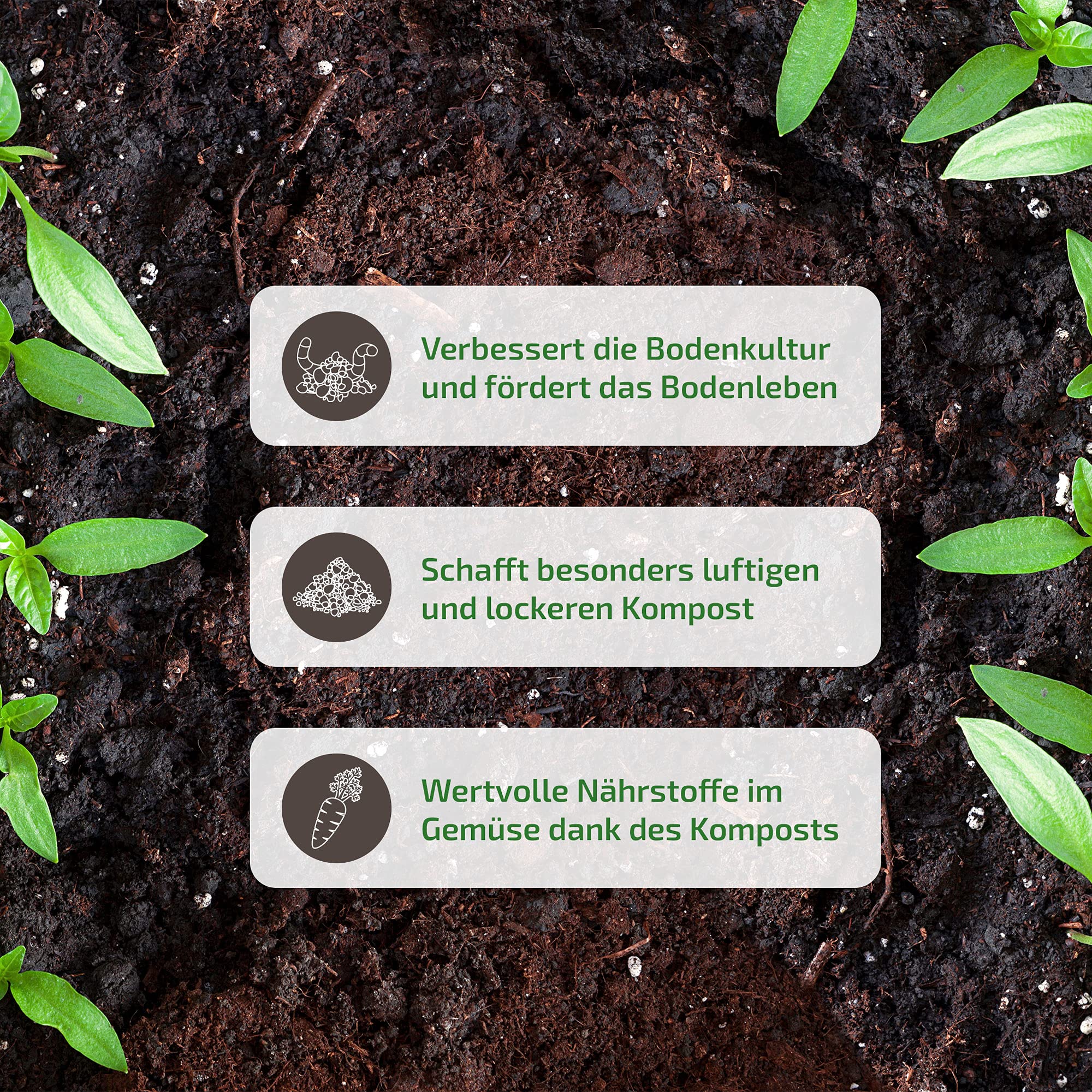 Hochwertiger Thermokomposter aus dickwandigem Kunststoff für Küchen- und Gartenabfälle – Umweltschutzpreis Gewinner – Made in Austria