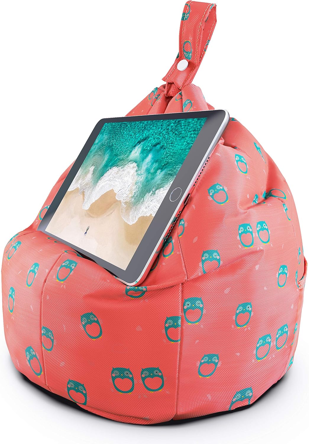 Planet Buddies Tablet Stand and iPad Holder, Cushion Tablet Holder for iPad, Securely Holds Any Size Tablet, Kindle, Samsung Tab or Device Up to 12.9 inches - Pink Owl