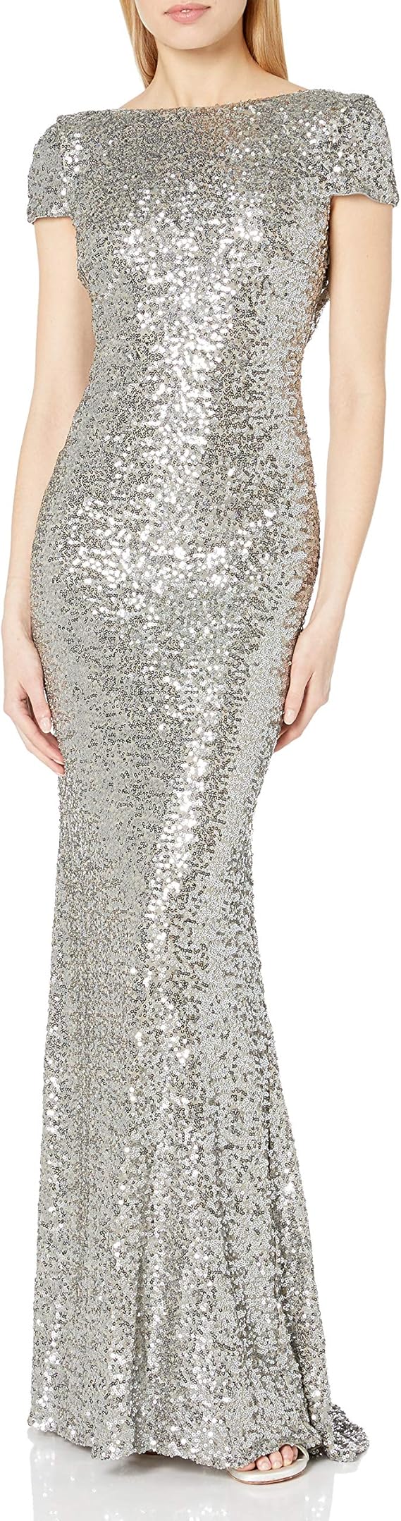 gray sequin dress