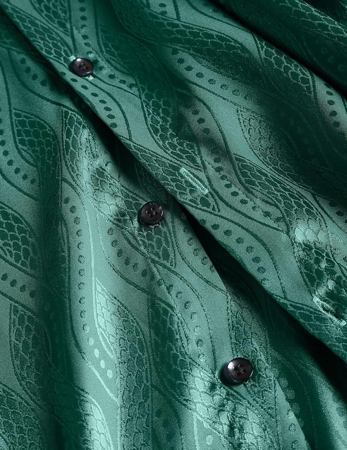 ZAFUL Men's African Shirt Hipster Tribal Graphic Patchwork Slim Fit Tee Long Sleeve Button Down Mandarin Collar Shirts - Image 4