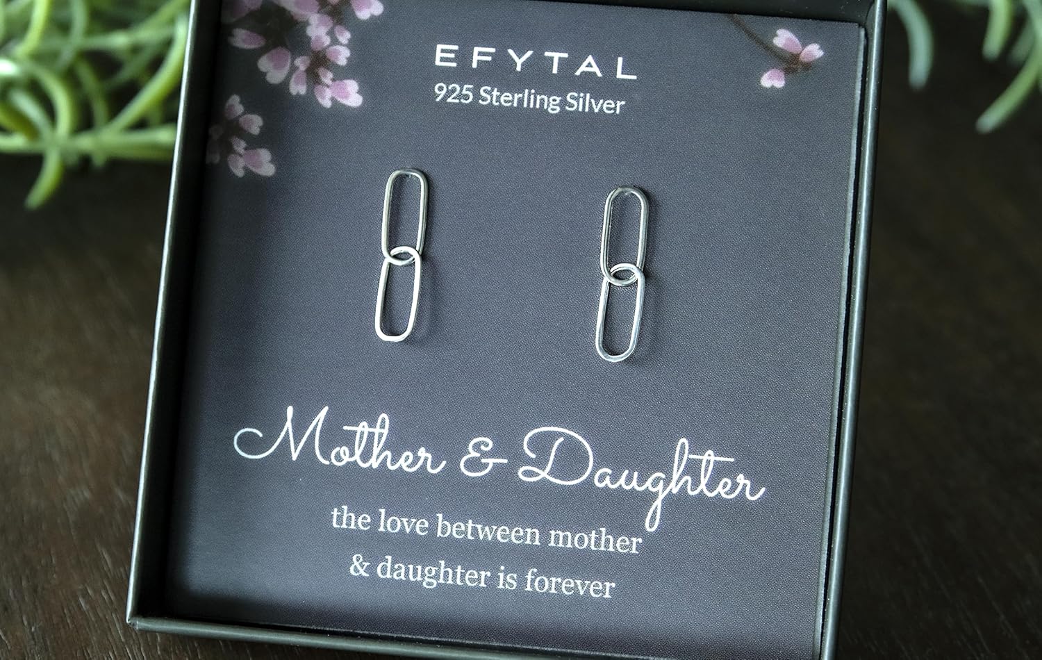 EFYTAL Mothers Day Gifts from Daughter, 925 Sterling Silver Earrings for Women, Graduation Gift for Her, Mother's Day Gifts for Mom, Mom Birthday