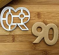 Vista 3 de Inc Number 90 Cookie Cutter - Dishwasher Safe (3" tall)