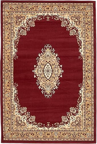 Vista 463 de Unique Loom Reza Collection- Alfombra, Polipropileno, Marrón Marrón/ marfil