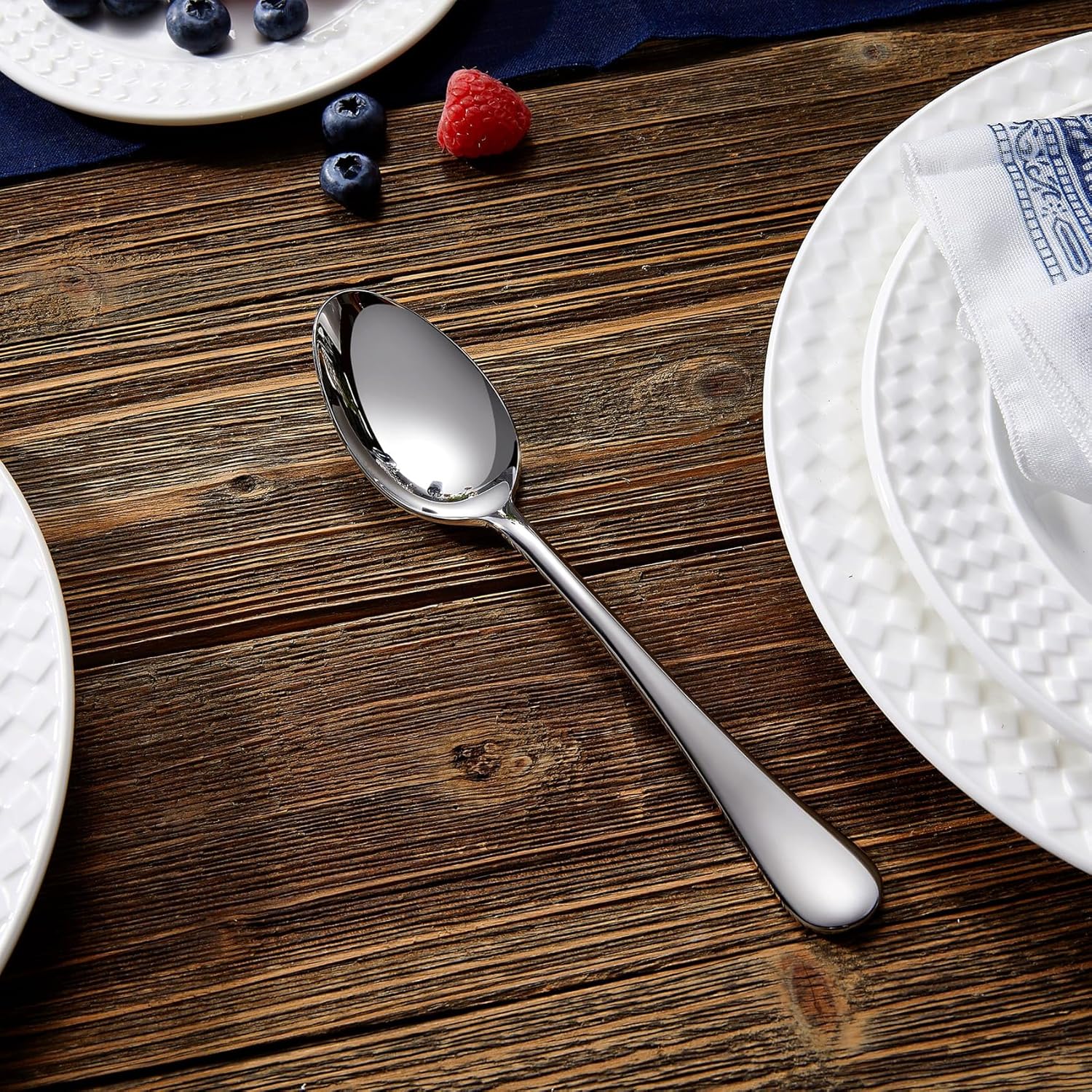 KEAWELL Premium Verona 4-Piece 7.6-Inch Dinner Spoon Set (4, Dinner Spoons)