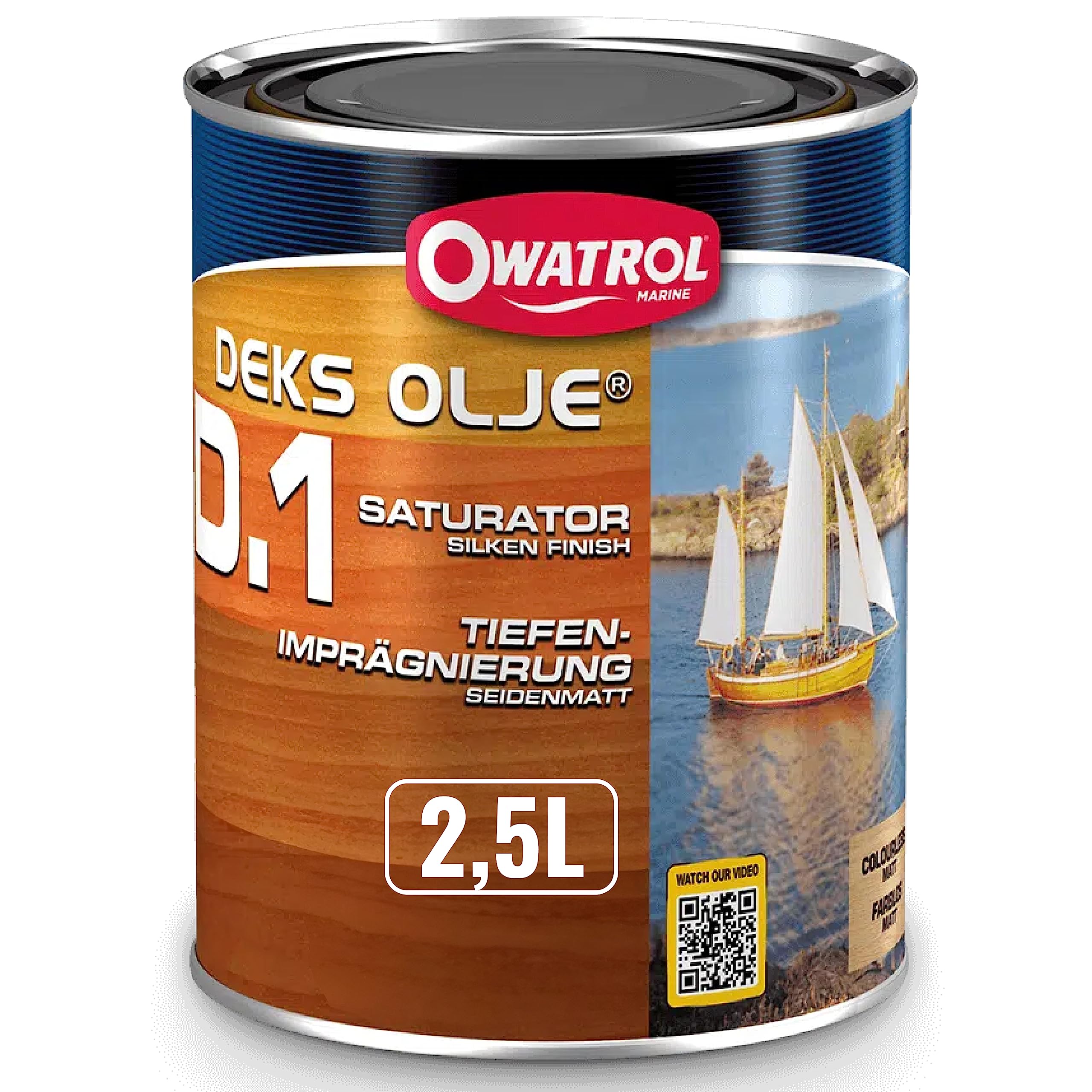 OWATROL – D1 – 2,5 L – Holzsättiger für tropisches Holz auf Alkydharz- und natürlicher Pflanzenölbasis