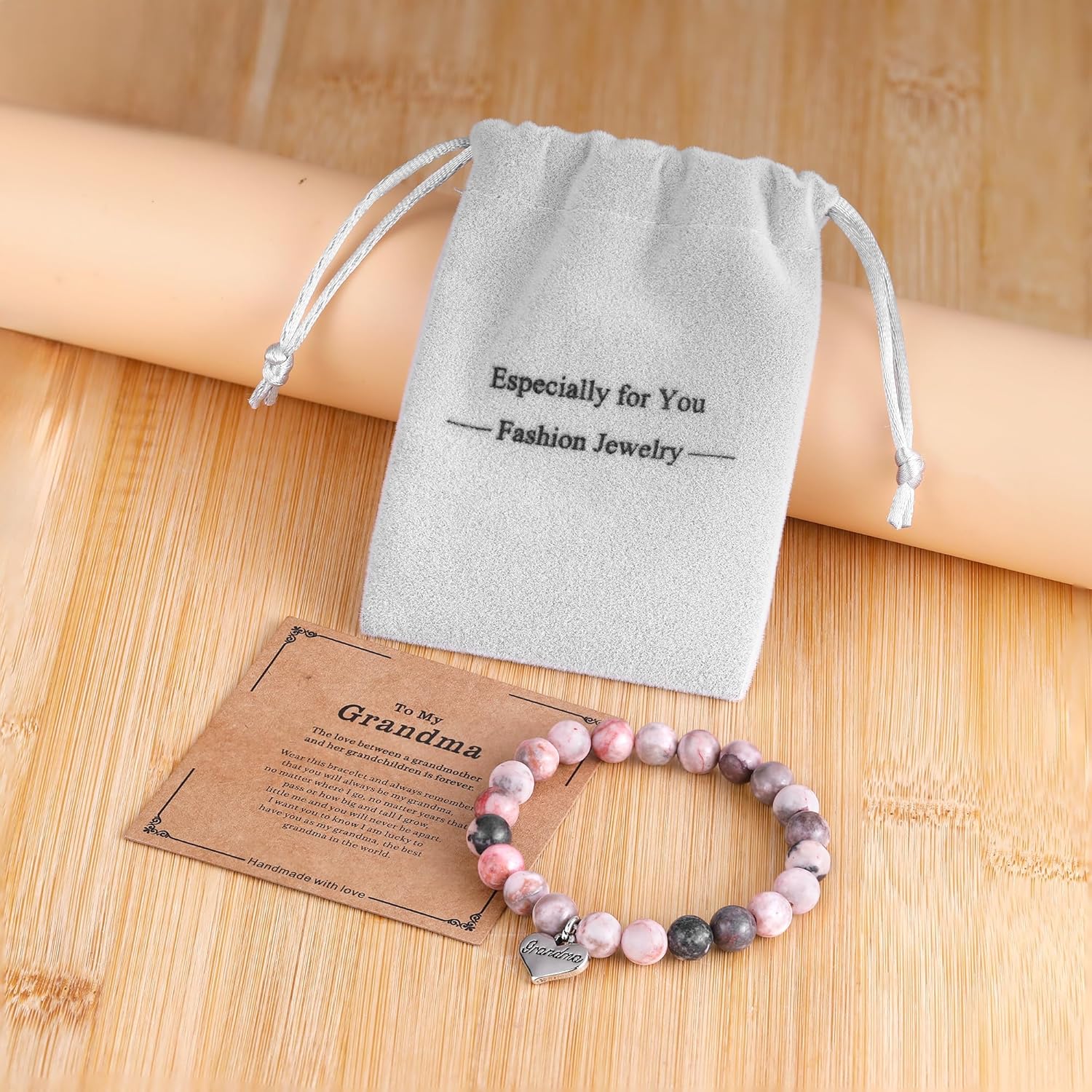 iWenSheng Mother’s Day Gifts for Grandma from Grandchildren Granddaughter Grandson, Grandmother Bracelet Birthday Valentines Christmas Presents - Image 6