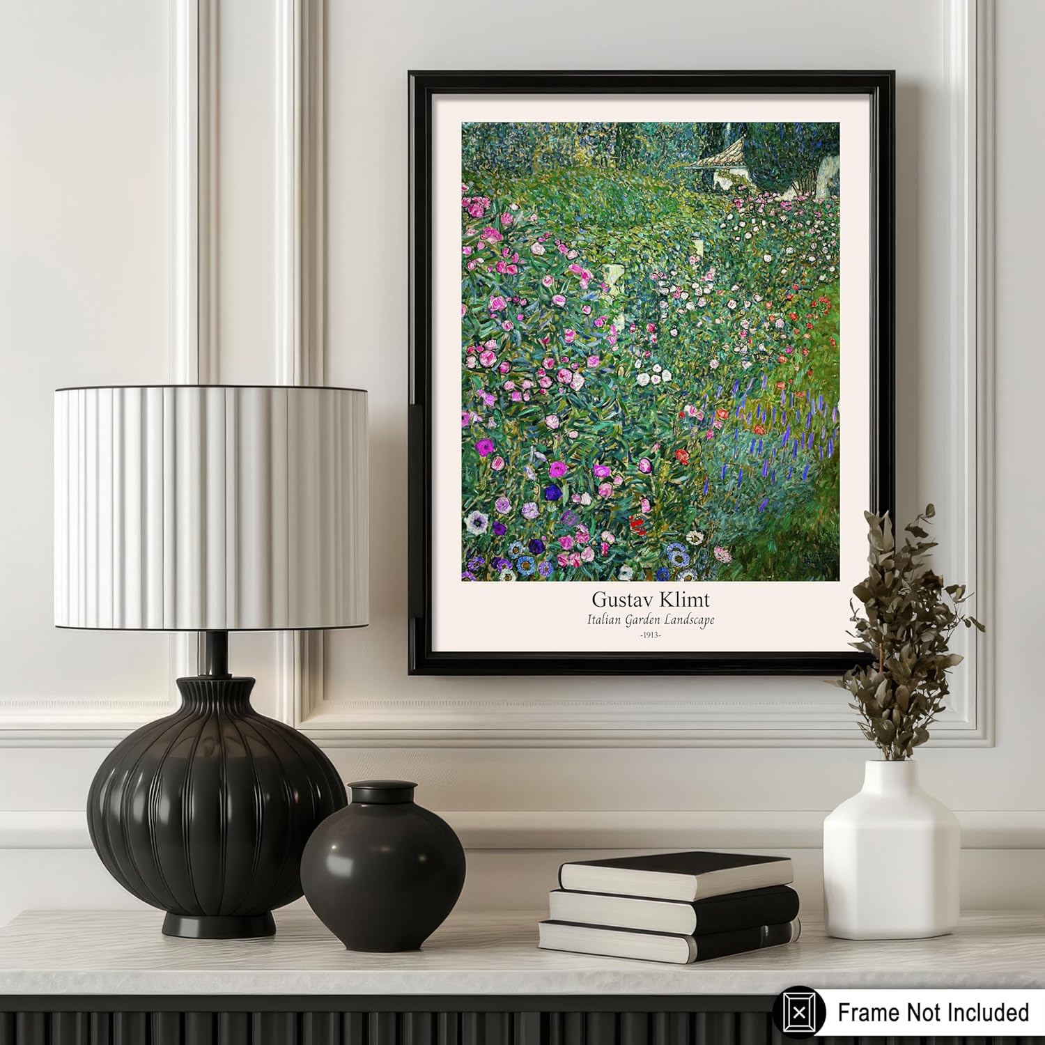 Poster Master Vintage Gustav Klimt Poster - Retro Italian Garden Landscape Print - Floral Design - Botanical Creation - Symbolism Art - Aesthetic Living Room Decor - 16x20 UNFRAMED Wall Decor