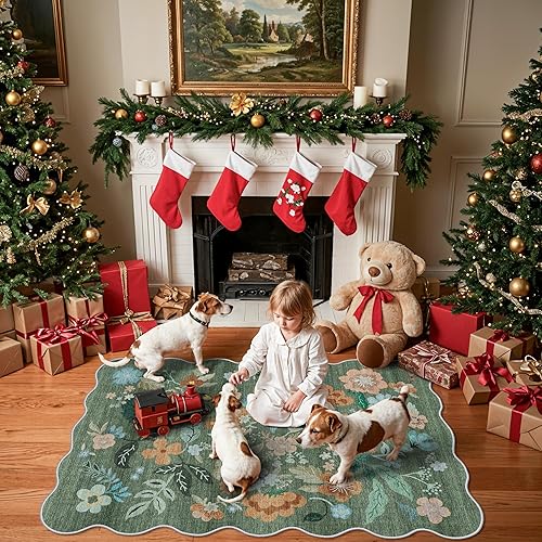 Miniatura 599 de Alfombra lavable para pasillo y de cocina, alfombra de entrada, vintage, suave para el suelo, alfombra antideslizante para interiores, para baño