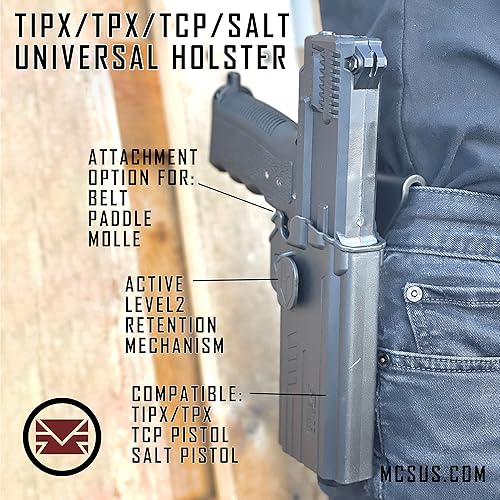 Miniatura 2 de Fundas para Umarex T4E Walther PPQ, HDP, TPM1, Heckler & Koch Glock y Smith y Wesson M&P (accesorio de pala)