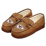 FOCO Kansas City Chiefs NFL Mens Team Logo Moccasin Slippers - M