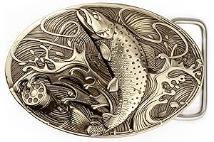 Trout German Silver Fish Belt Buckle