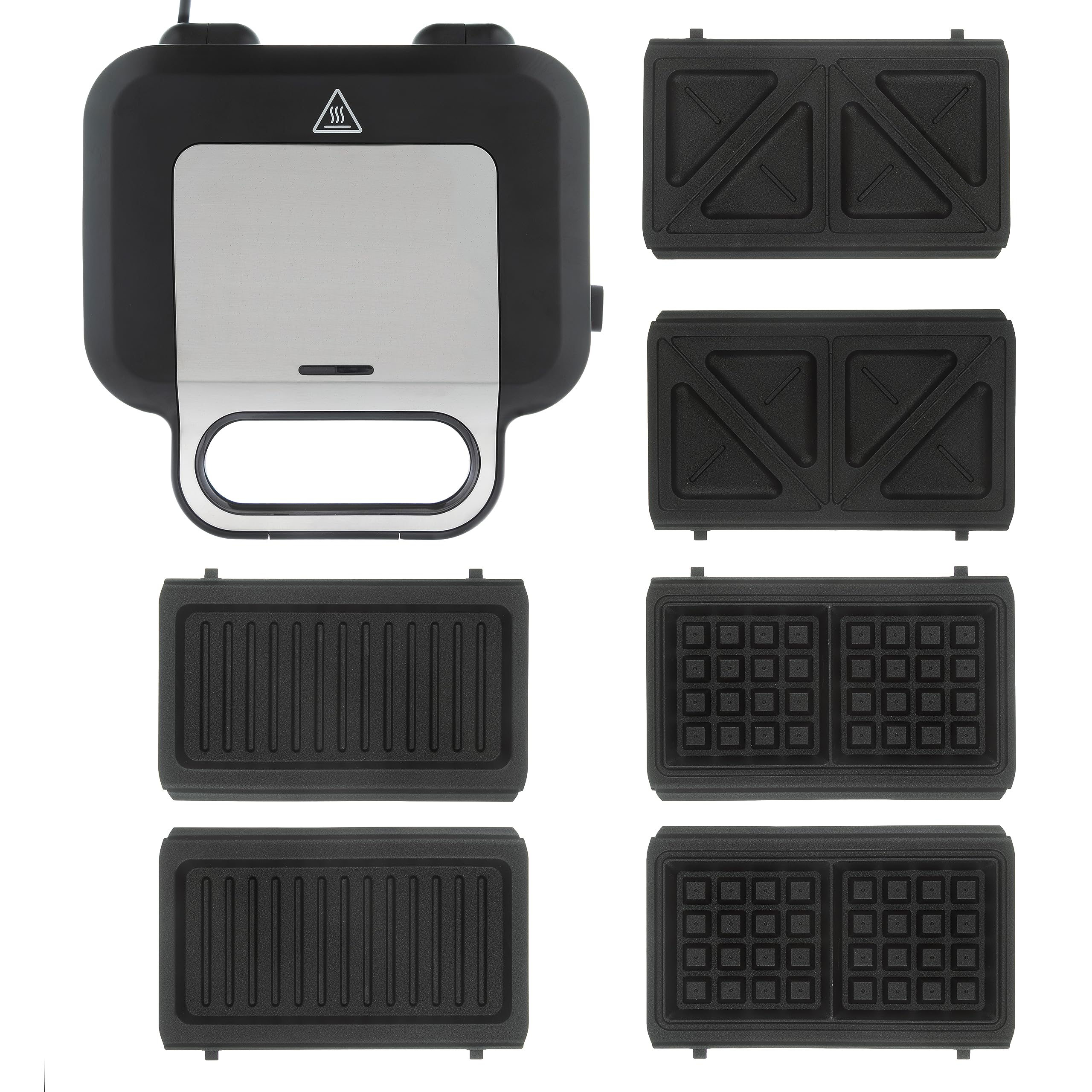 Russell Hobbs Appareil Croque Monsieur [Multifonction 3en1] Creations (extra profondes pour sandwich épais, gaufrier, panini, 3 plaques antiadhésives & sans BPA, nettoyage facile) 26810-56