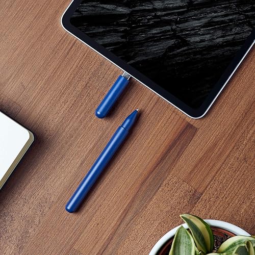 Miniatura 3 de Lexon C-Pen - Bolígrafo de tinta negra, memoria flash USB-C, 32 GB, acero inoxidable para clip, cuerpo principal de ABS, blanco brillante