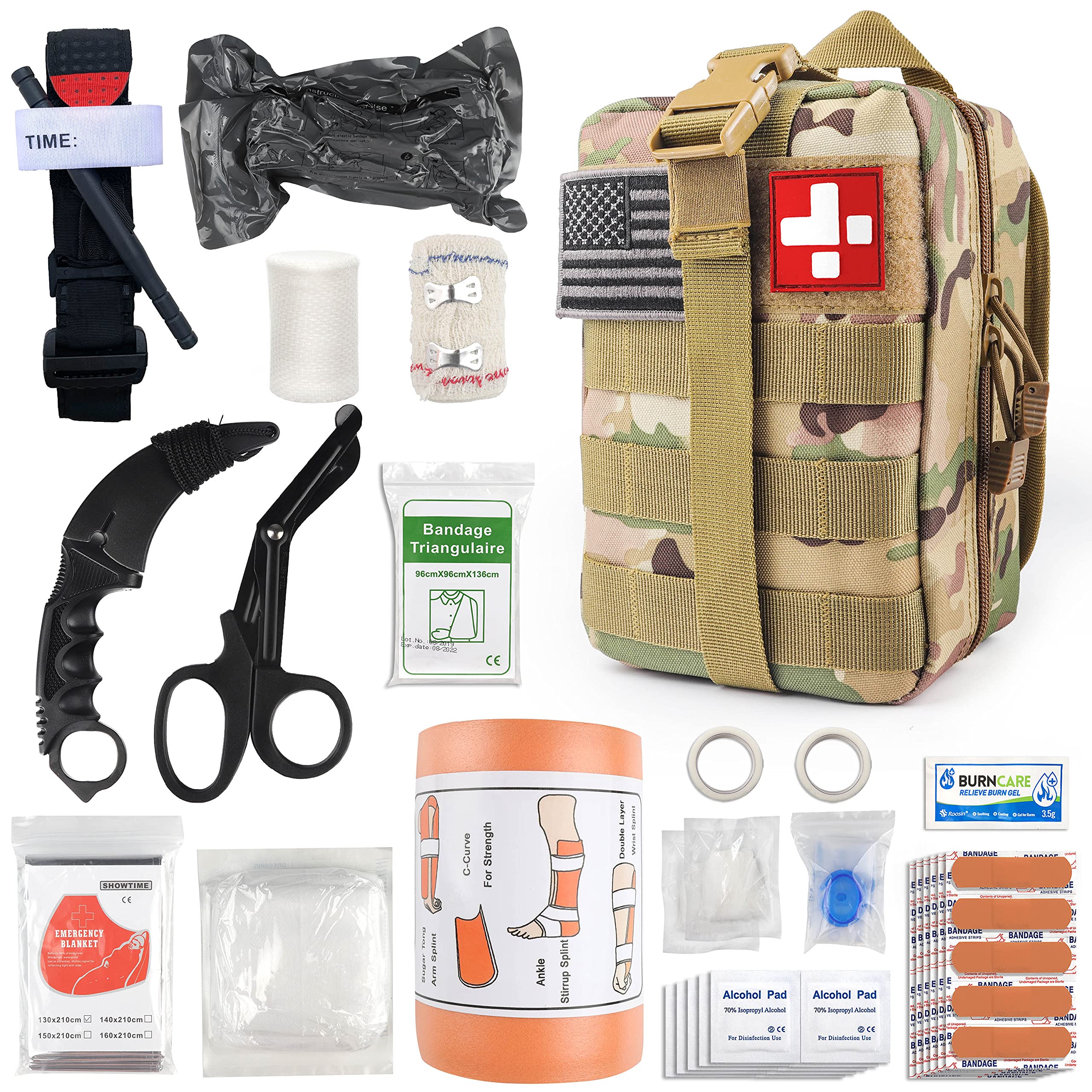 Buy THRIAID Emergency Survival First Aid Kit with Tourniquet, 6