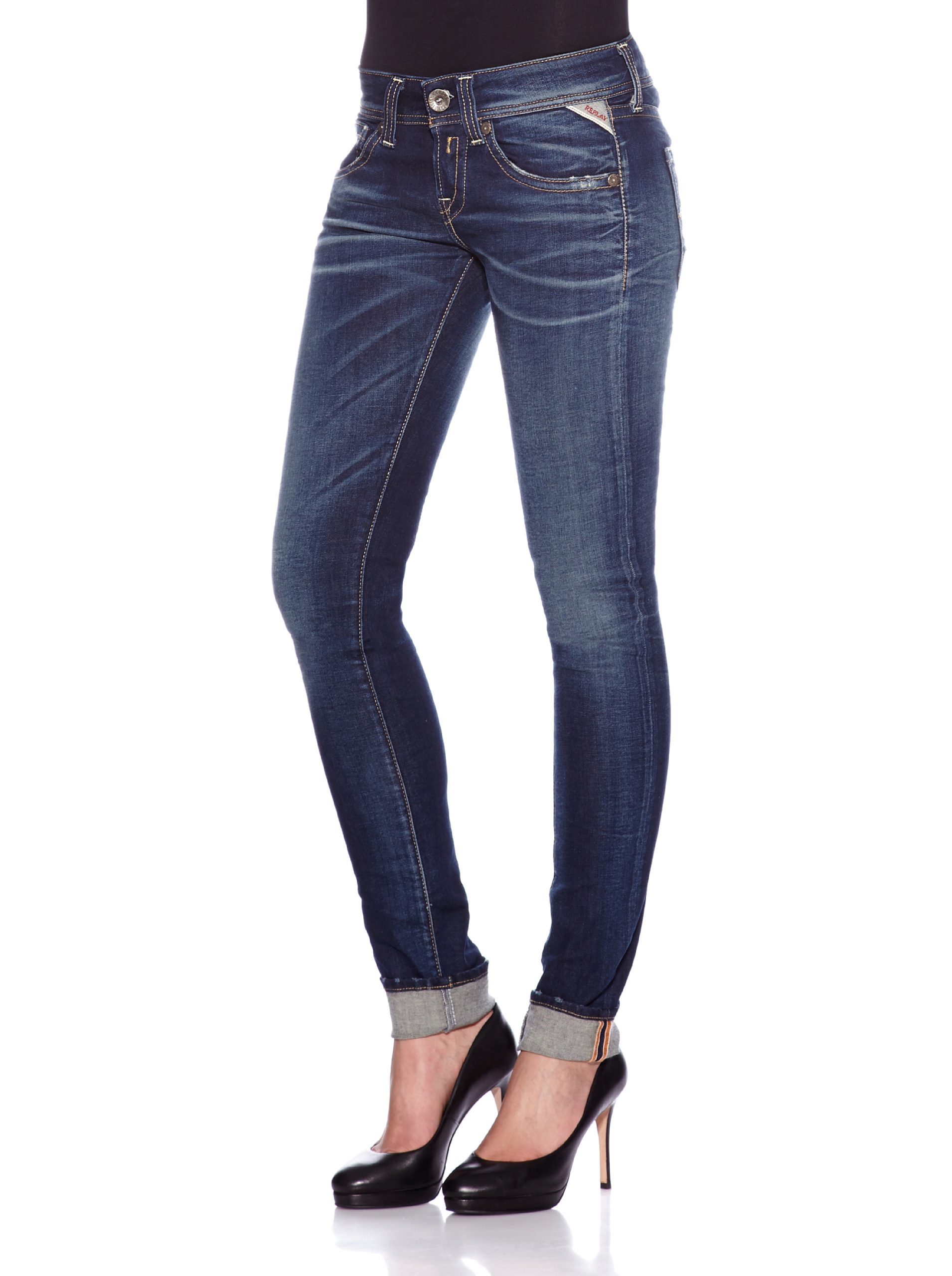 Replay Slim Leg Jeans, Color: Dark Blue