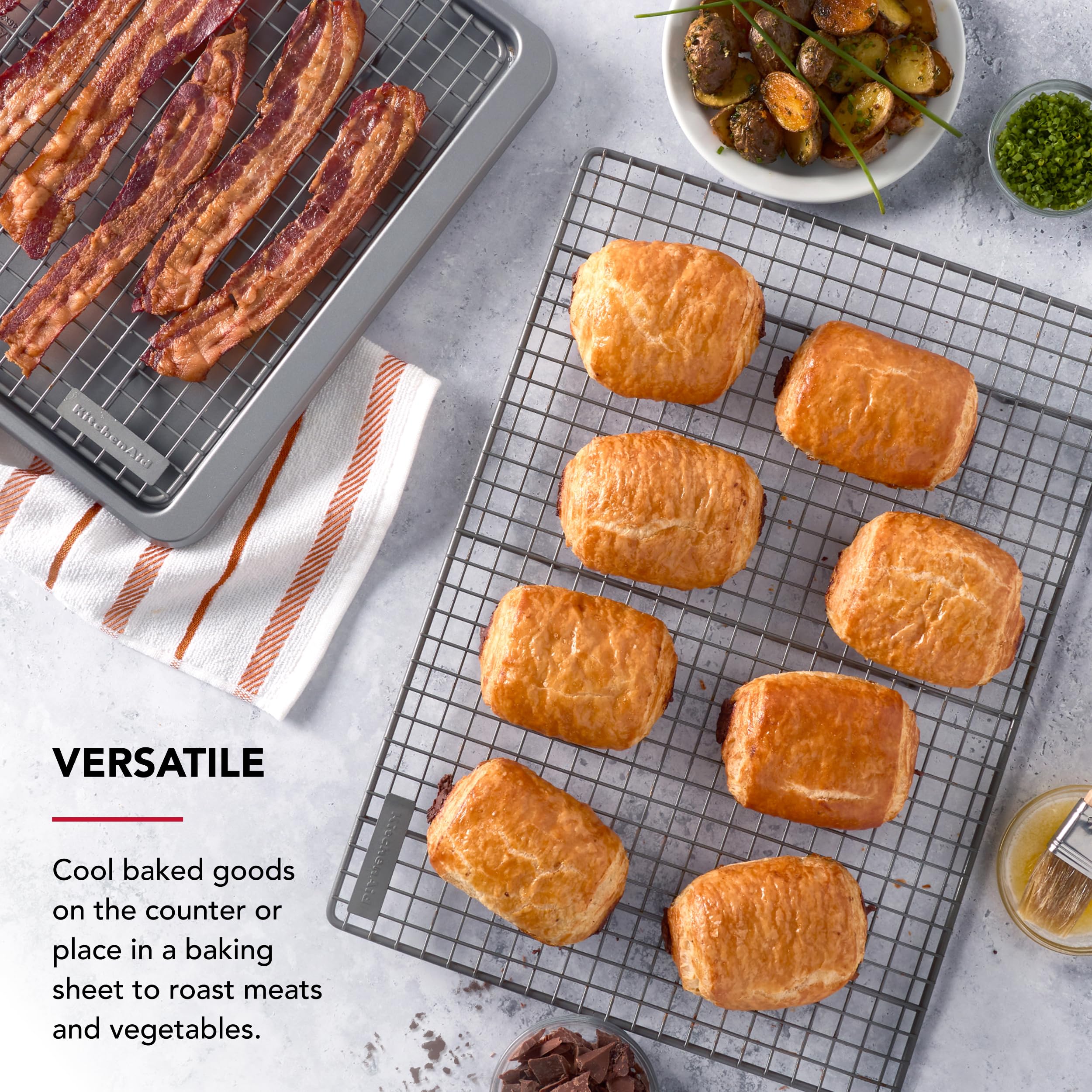 KitchenAid Nonstick grille de refroidissement en acier aluminium 33 x 45 cm