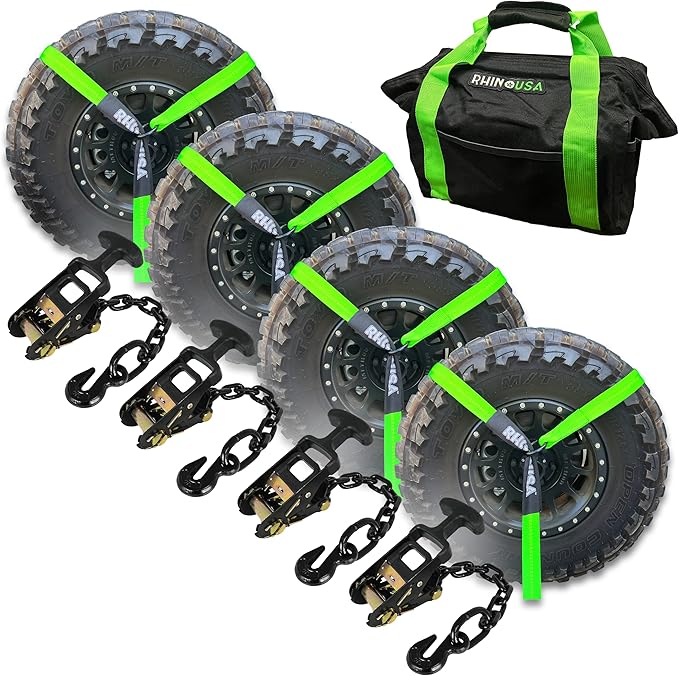 Rhino USA Ratchet Car Tie Down Straps