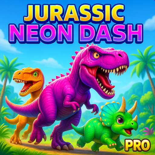 Jurassic Neon Dash - Dinosaur Kids Game