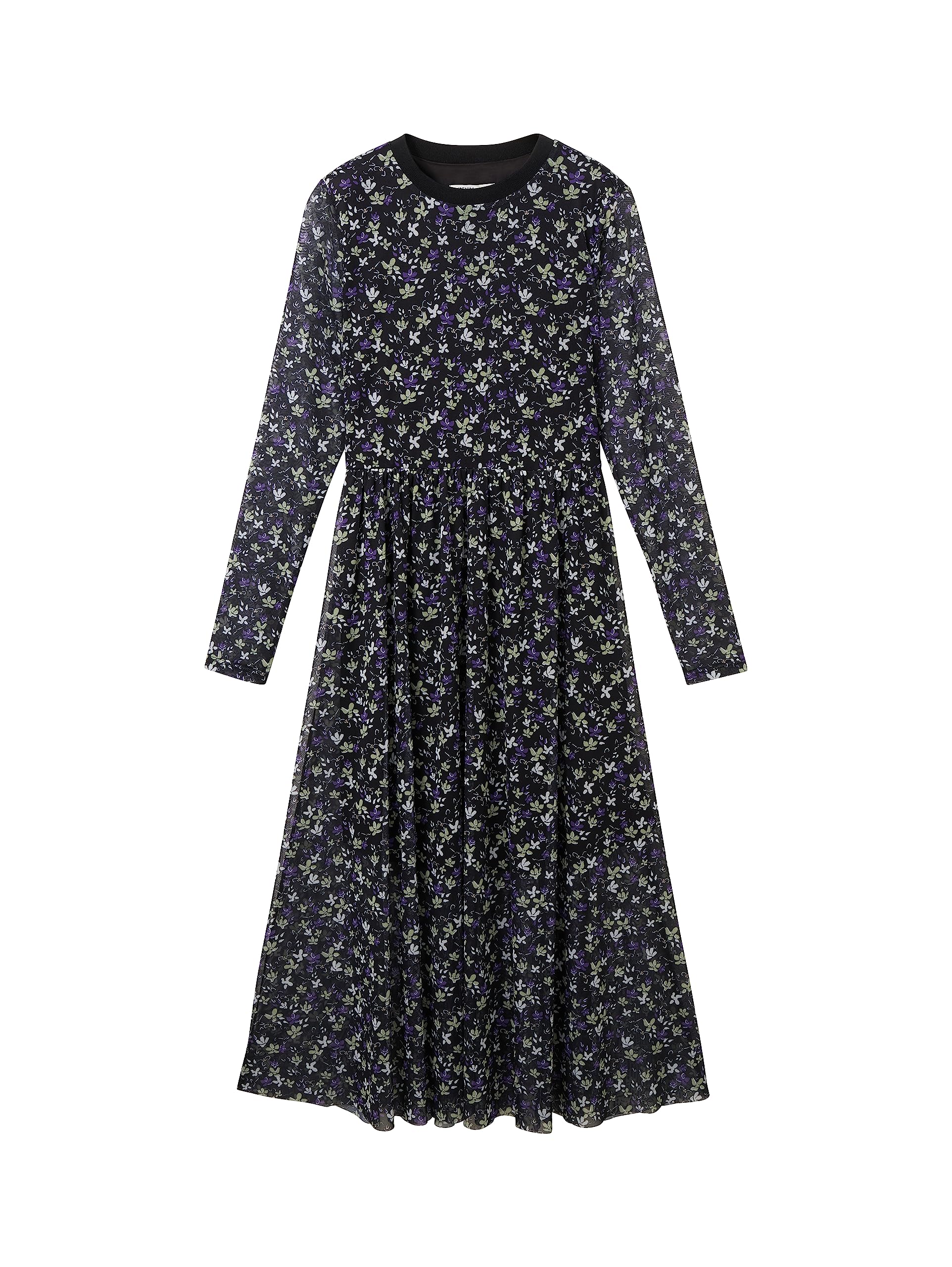 TOM TAILOR Denim Fantasia Abito in Rete da Donna in Denim con Motivo