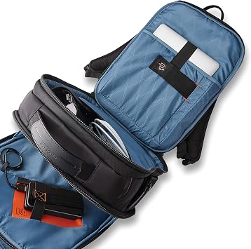 Samsonite Pro Slim Backpack ، مظلل رمادي / أسود ، مقاس واحد