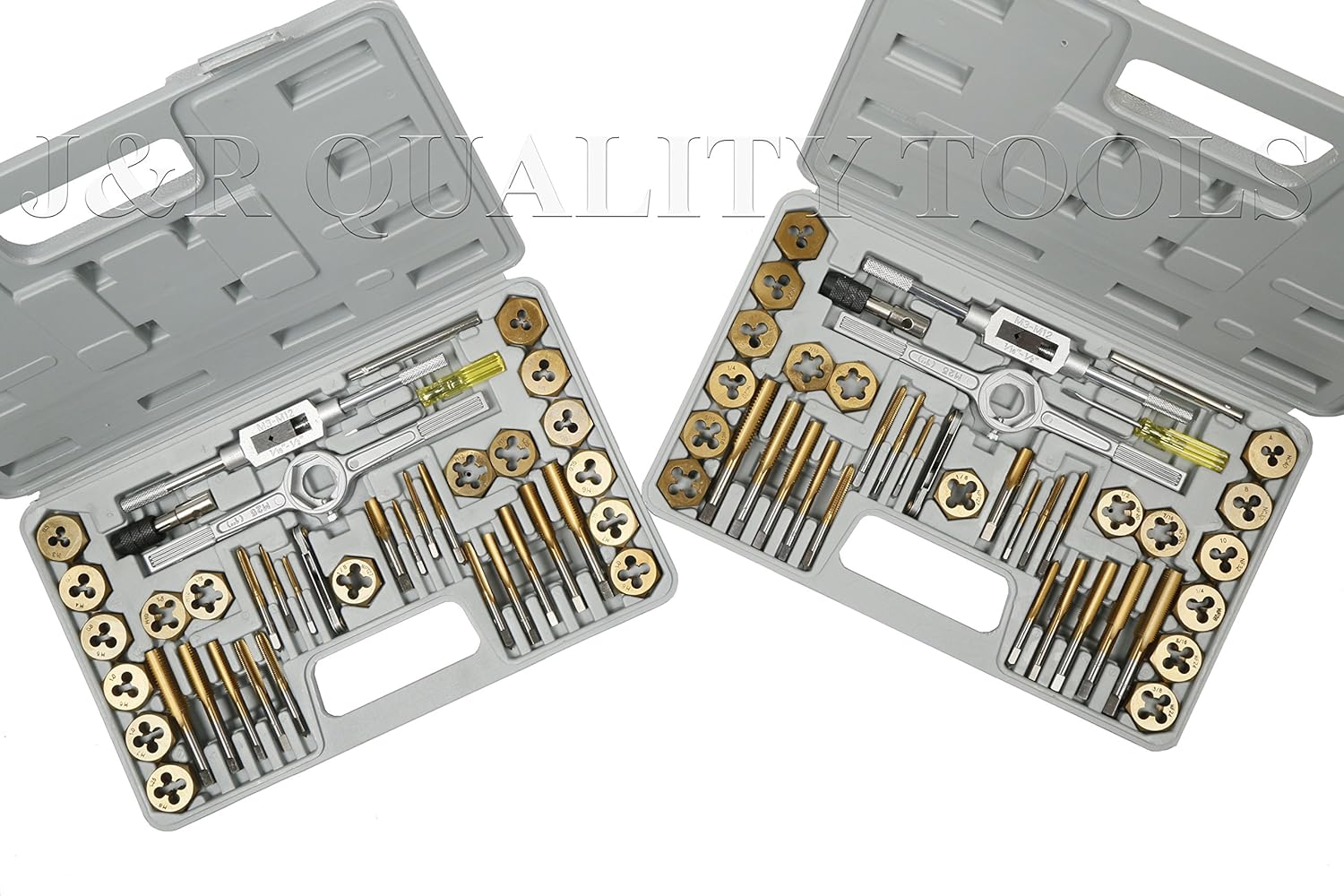 Vector Tools Tap and Die Set, Premium, SAE & METRIC, Titanium Coated, 80-Piece