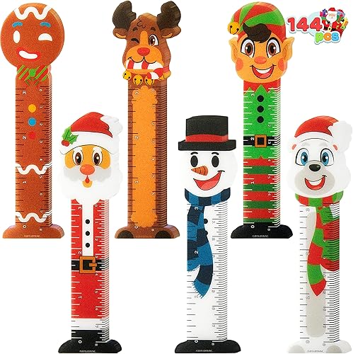 Miniatura 9 de JOYIN 144 marcapáginas de Navidad, regalos de fiesta a granel con 6 diseños para regalo de vacaciones, recompensas de aula para niños, estudiantes,