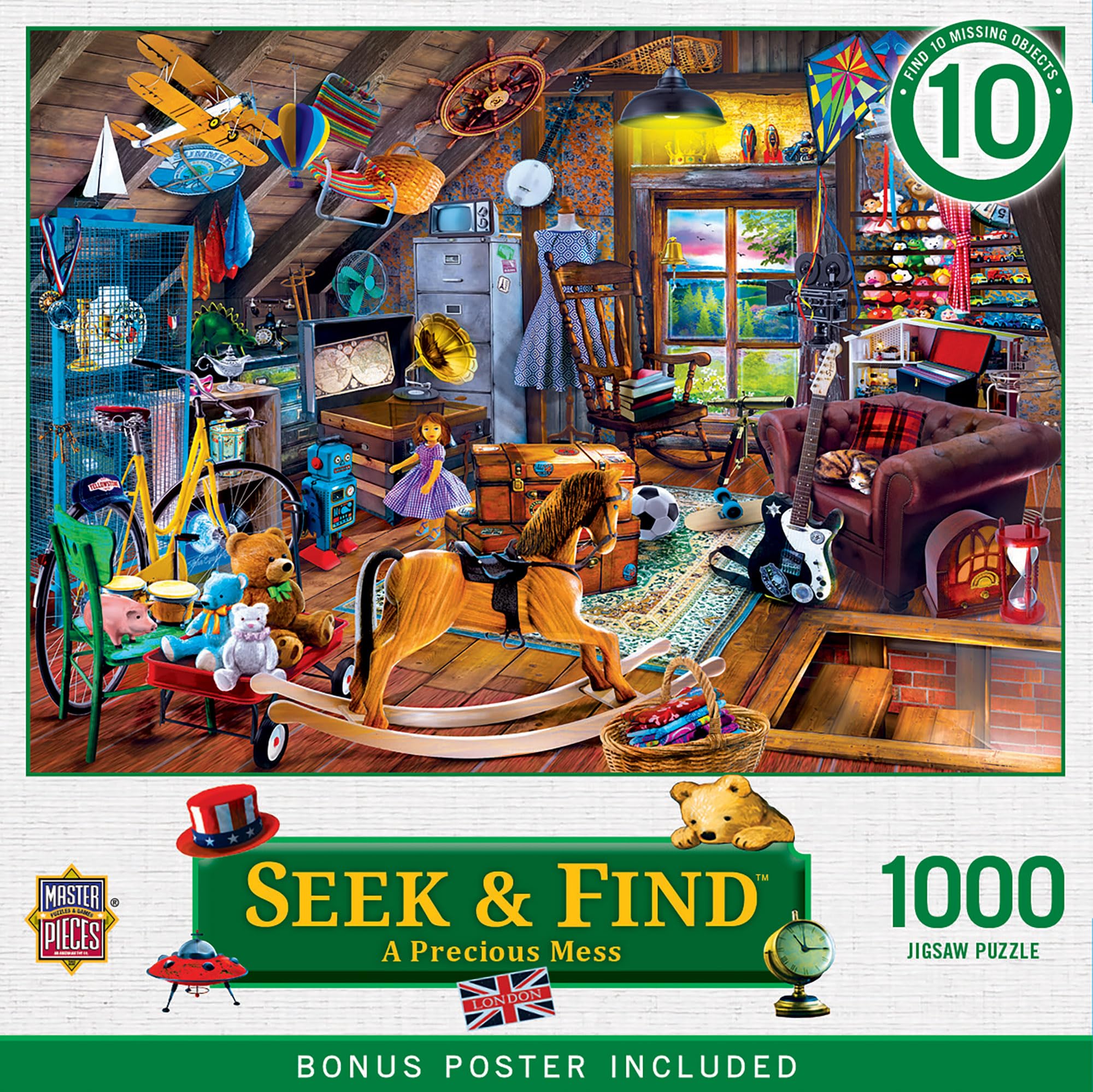 MasterPieces 1000 Piece Seek & Find Jigsaw Puzzle for Adults, Family, Or Youth - Precious Mess - 19.25"x26.75" โ image 1