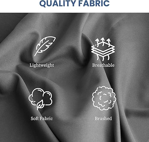 Miniatura 4 de Simple Deluxe Juego de sábanas de tamaño Queen, 4 piezas, sábanas de lujo para hotel, sin arrugas, bolsillos profundos, sábana transpirable y