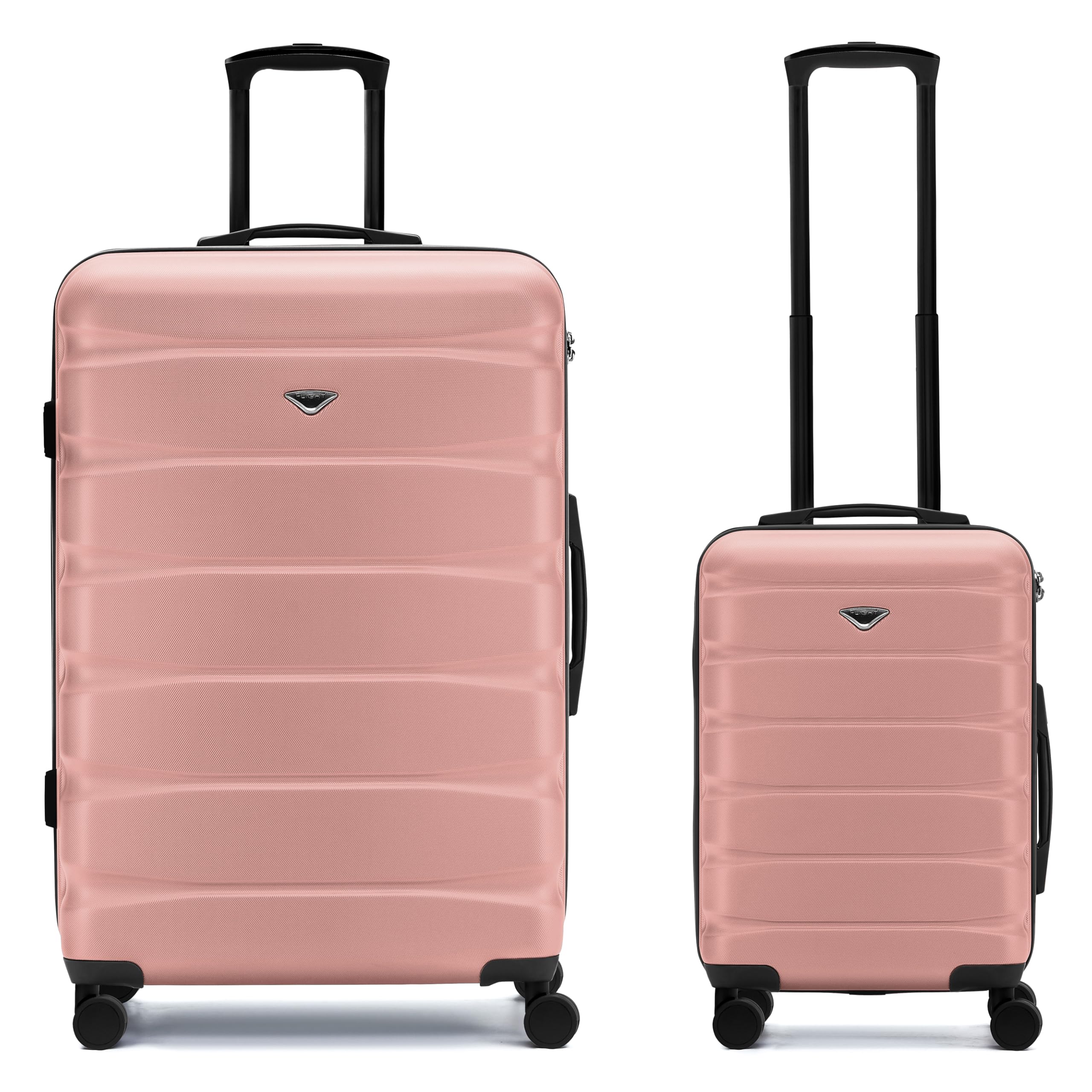 Flight Knight Luggage Sets - Carry-On & Large 31" Checked Hardside Suitcase TSA Lock Silent Double Spinner Wheels - 22x14x9 Maximum Carry On Bag Size For American & United Approved Airlines