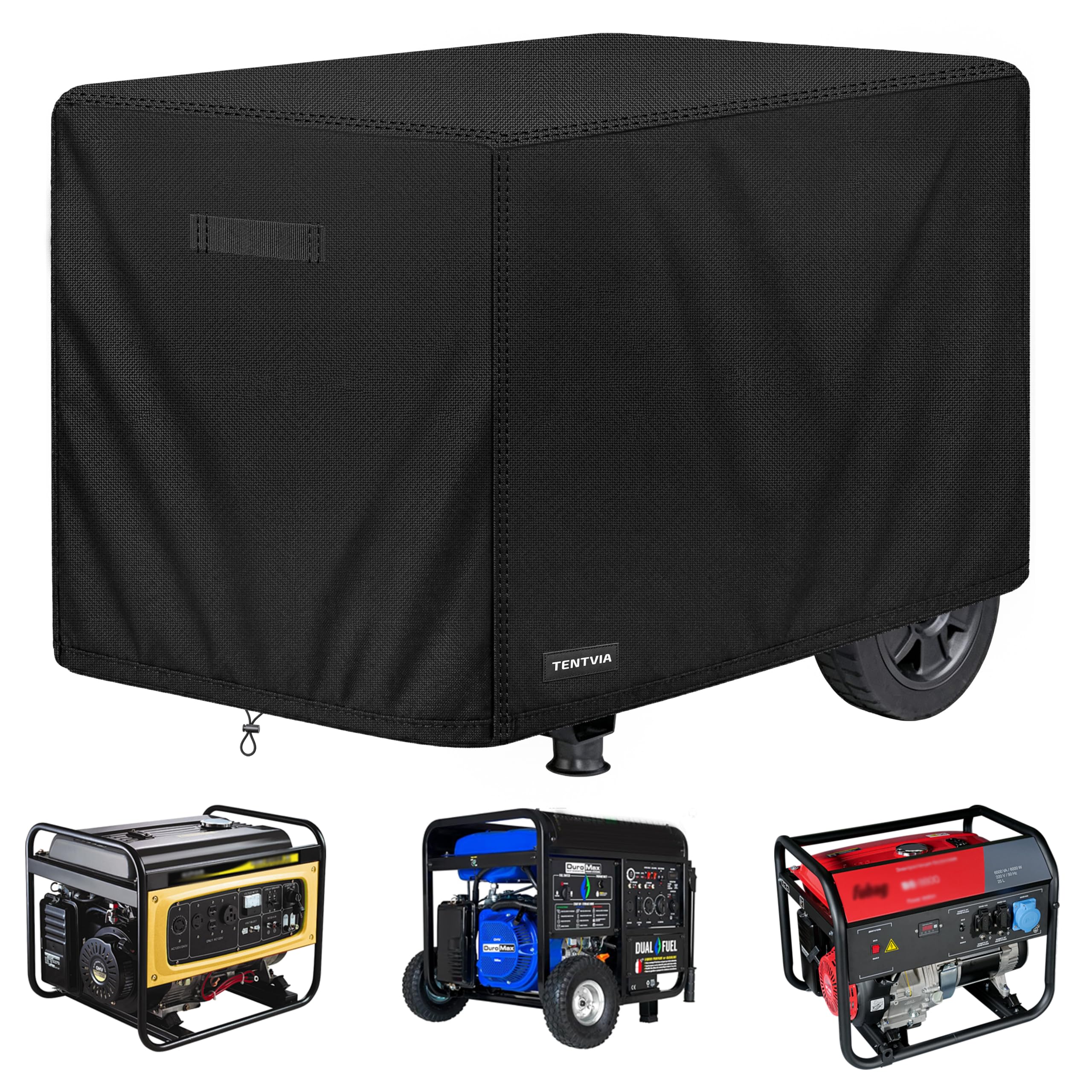 【2025 New Model】Outdoor Generator Cover 32x24x24 Inches,600D Heavy-Duty Oxford Fabric,Dustproof and Waterproof Protection for Generators, Suitable for Most 1500-15000W Generators.Black-image-39