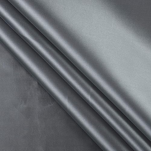 Miniatura 2 de mds - Tela de satén charmeuse, color liso sedoso, 10 yardas, 44 pulgadas y más de 30 colores para vestidos de novia, manualidades, moda, disfraces y