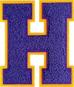 Amazon.com: Letterman Jacket Patches Chenille Letter Patches Purple ...