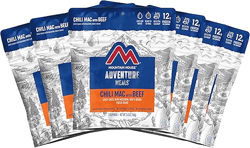 Miniatura 5 de Mountain House Sartén de desayuno  Alimentos liofilizados para mochileros y campamentos  Paquete de 6  Mac sin gluten y chile con carne de res