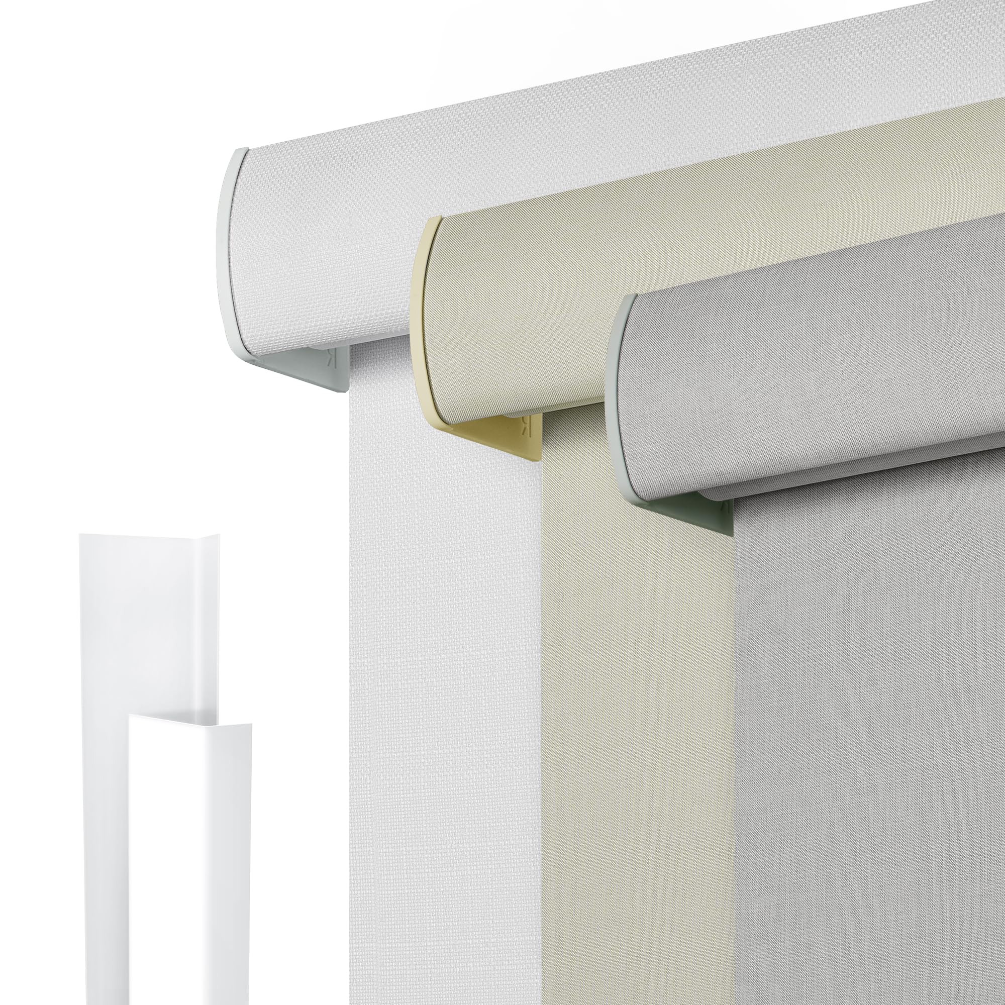 Sulugood Blackout Roller Shades for Windows, Blackout Linen Fabric Cordless Roller Blinds, Thermal Insulated UV Protection,Window Shades for Home,