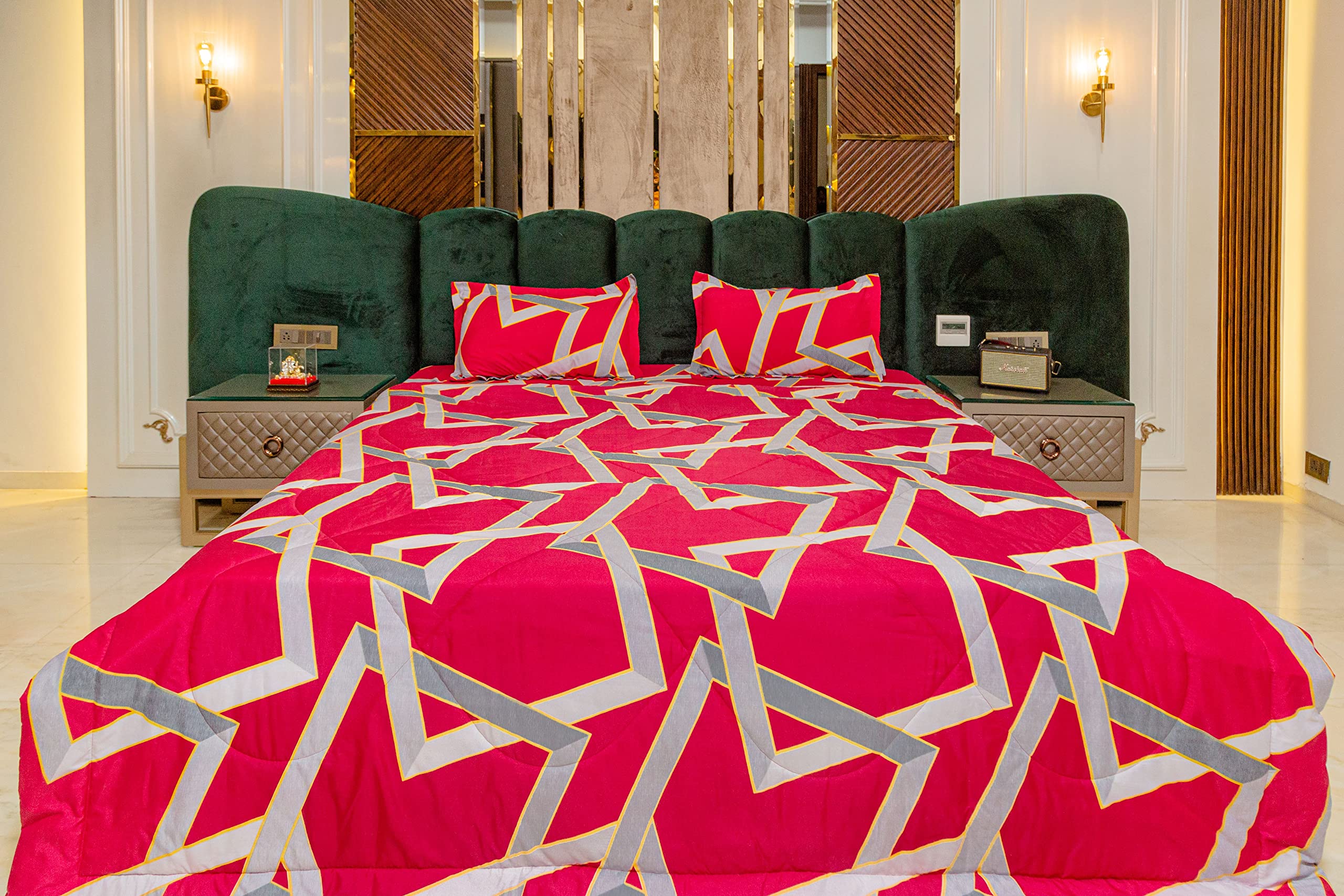 Dream Home Exclusives Super Soft Cotton Bedsheet ( Double Bed ) with 2 Pillow Covers (90 * 100 inch)