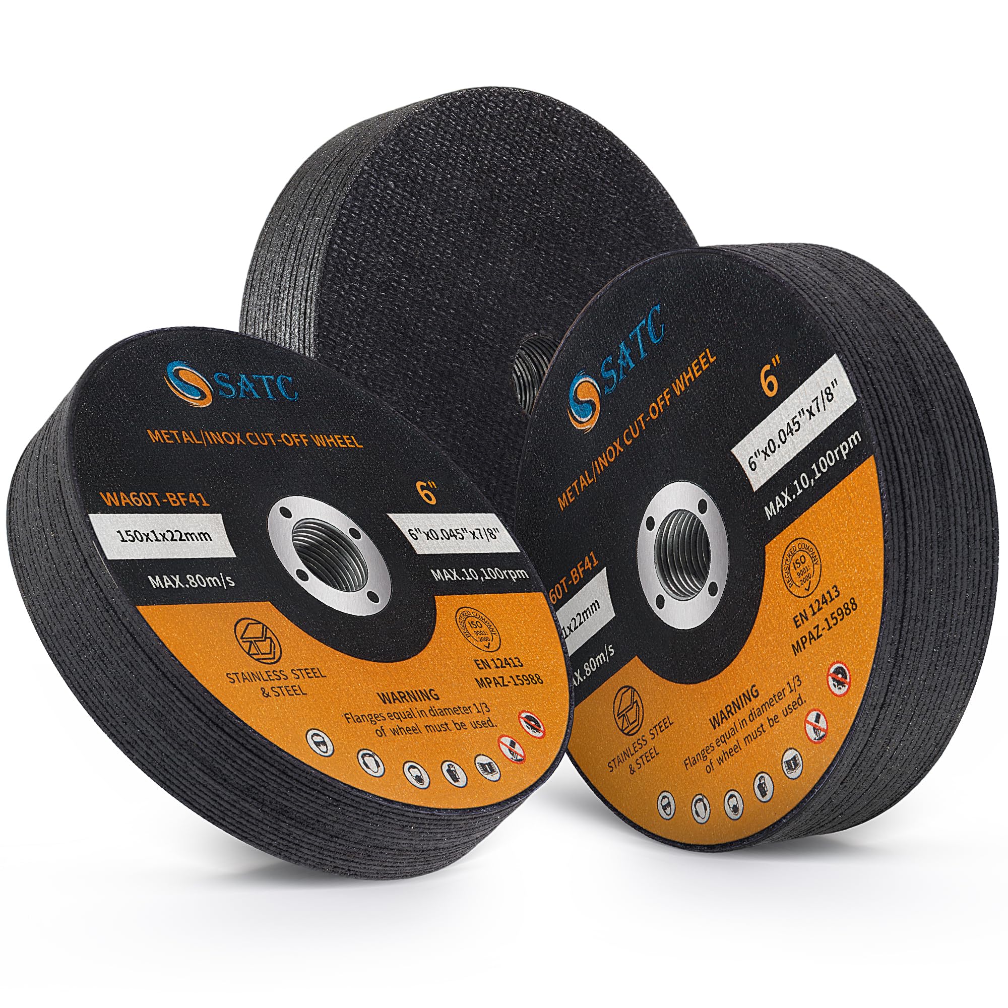 S SATC Cut-Off Wheels - 50 Pack for Metal & Stainless Steel -16